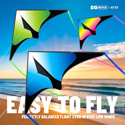 Delta Kite for Kids & Adults, Extremely Easy to Fly Kite, Suitable for Family outings, Outdoor Games and activitie