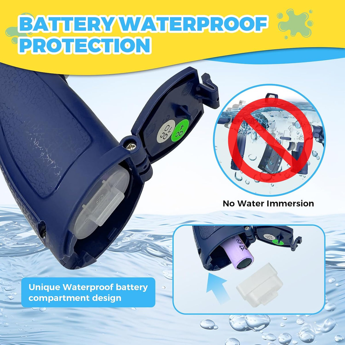 Electric Water Gun,Water Gun Toy,Squirt Gun Water Blaster up to 32 FT Long Range,Outdoor Pool Party Shooting Game Toy with 2 Batteries and 2 Water Tanks,Ideal Summer Watergun Gift for Kids & Adults.