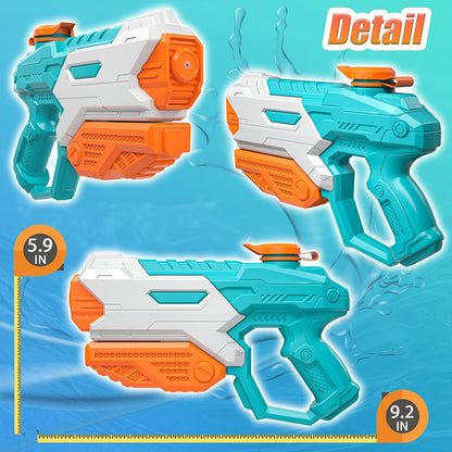 5 Pack Water Gun for Kids Adults - Long Range Super Water Blaster Soaker Squirt Gun, Summer Outdoor Toy for Boys Girls Swimming Pool, Beach, Yard, Water Fighting Play Party