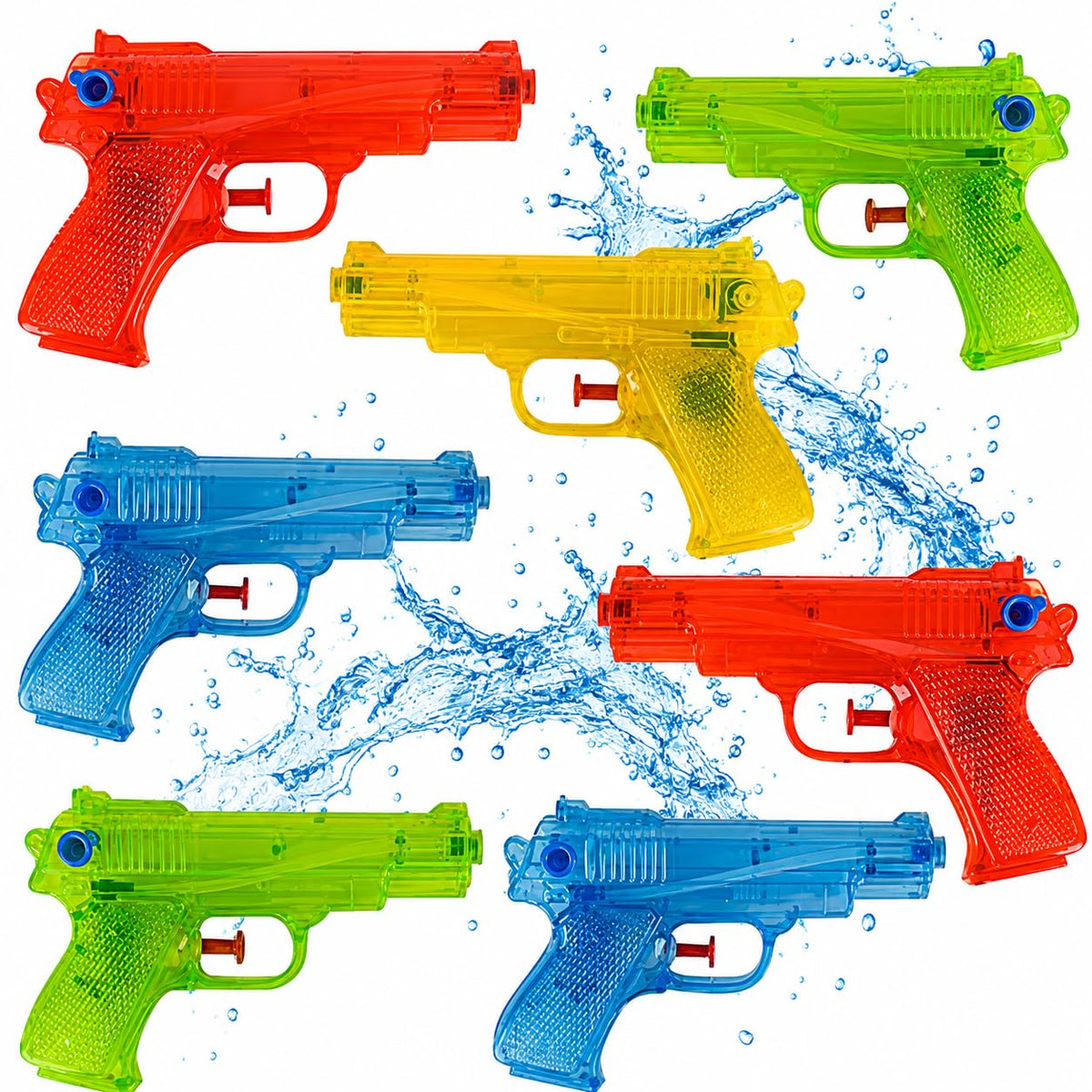 ArtCreativity 12 Pack 5.5 Inch Water Squirt Guns for Pool & Party Favors