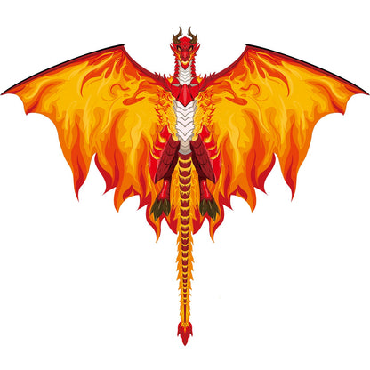 Large Dragon Kite for Kids & Adults, Easy to Fly Outdoor Beach Park Kite