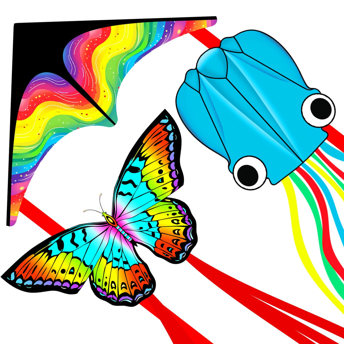 Xida Butterfly Kites for Kids and Adults Easy to Fly, Large Beach Kites