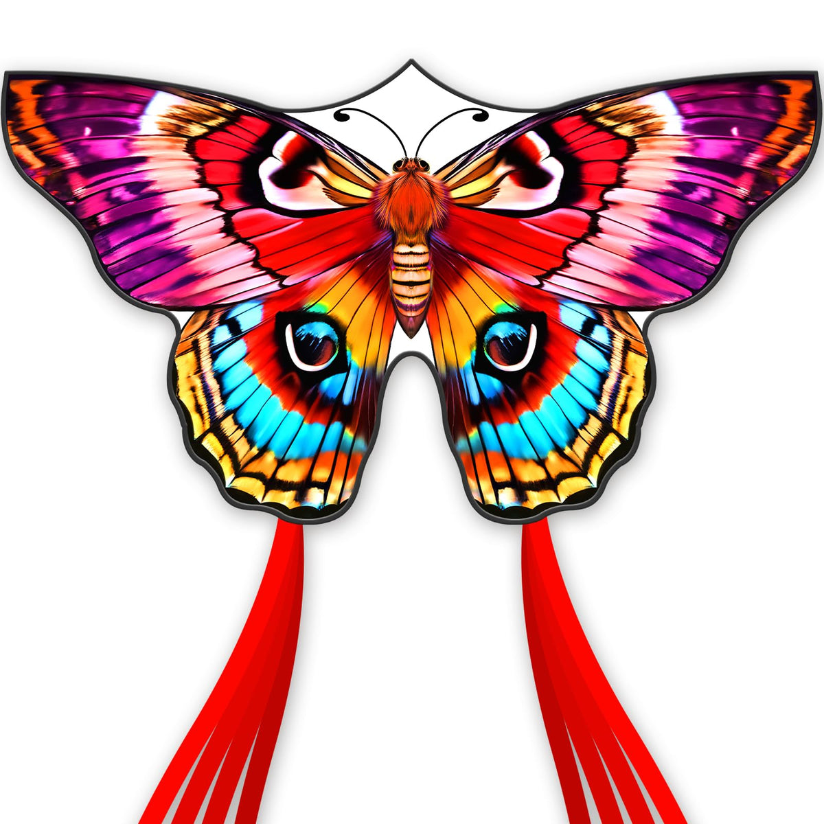 Butterflys for Kids, Beautiful Kite Easy to Fly for Beginners with 328 ft Line & Line Winder (Flower Butterfly Kite, 1)
