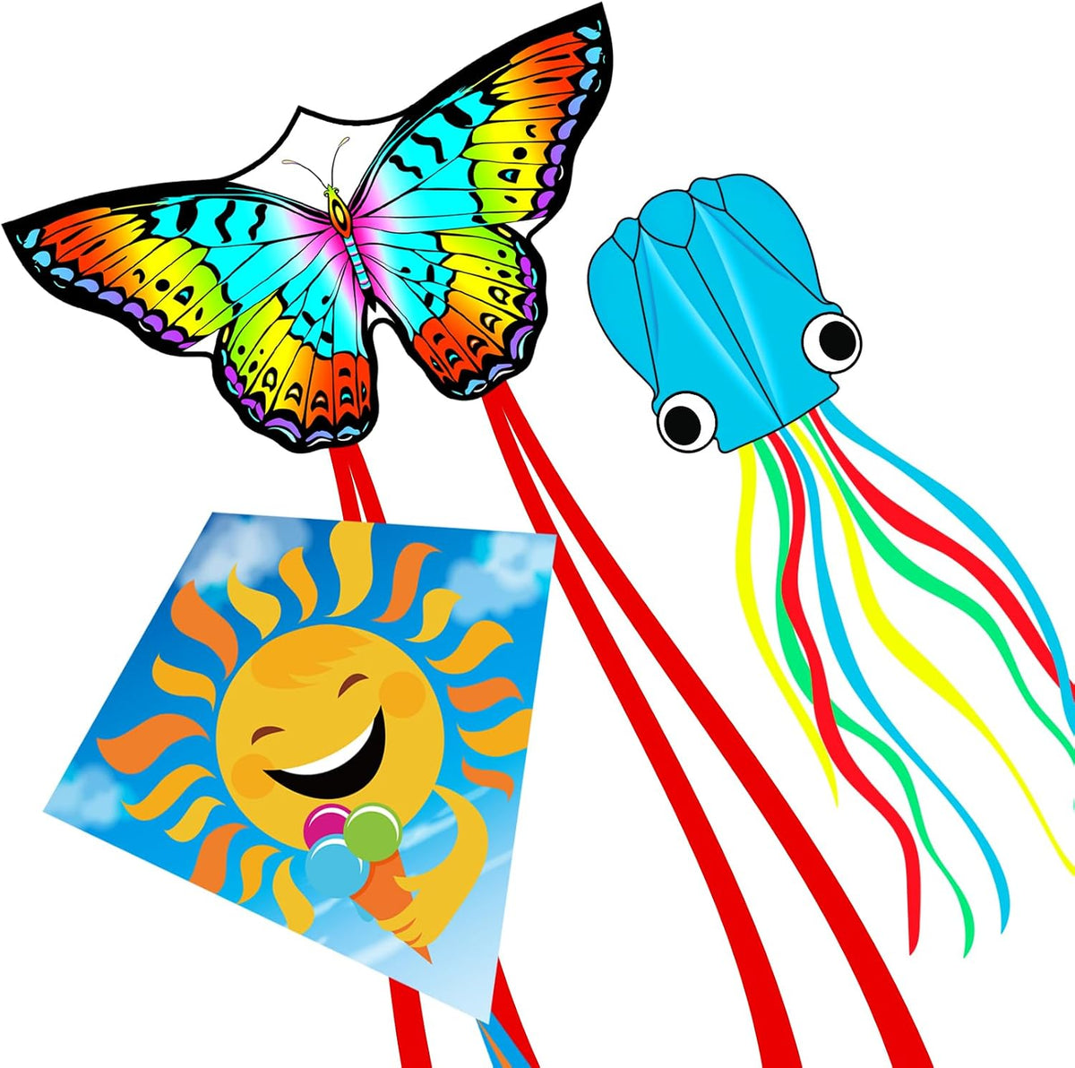 Large Octopus Kites for Kids & Adults, Big Beginner Beach Kites