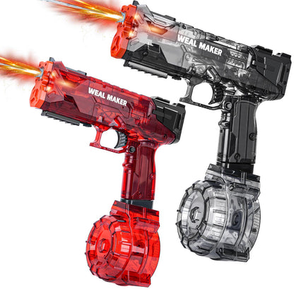 3Packs Electric Water Guns with LED Flash and USB-C Charging, Designed for Epic Aquatic Fun, Automatic Squirt Guns 25-30 FT Range, Outdoor Summer Toys for Backyard Water Theme Party Fun
