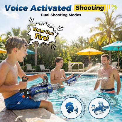 Electric Water Gun for Adults & Kids, Voice Control Automatic Water Guns