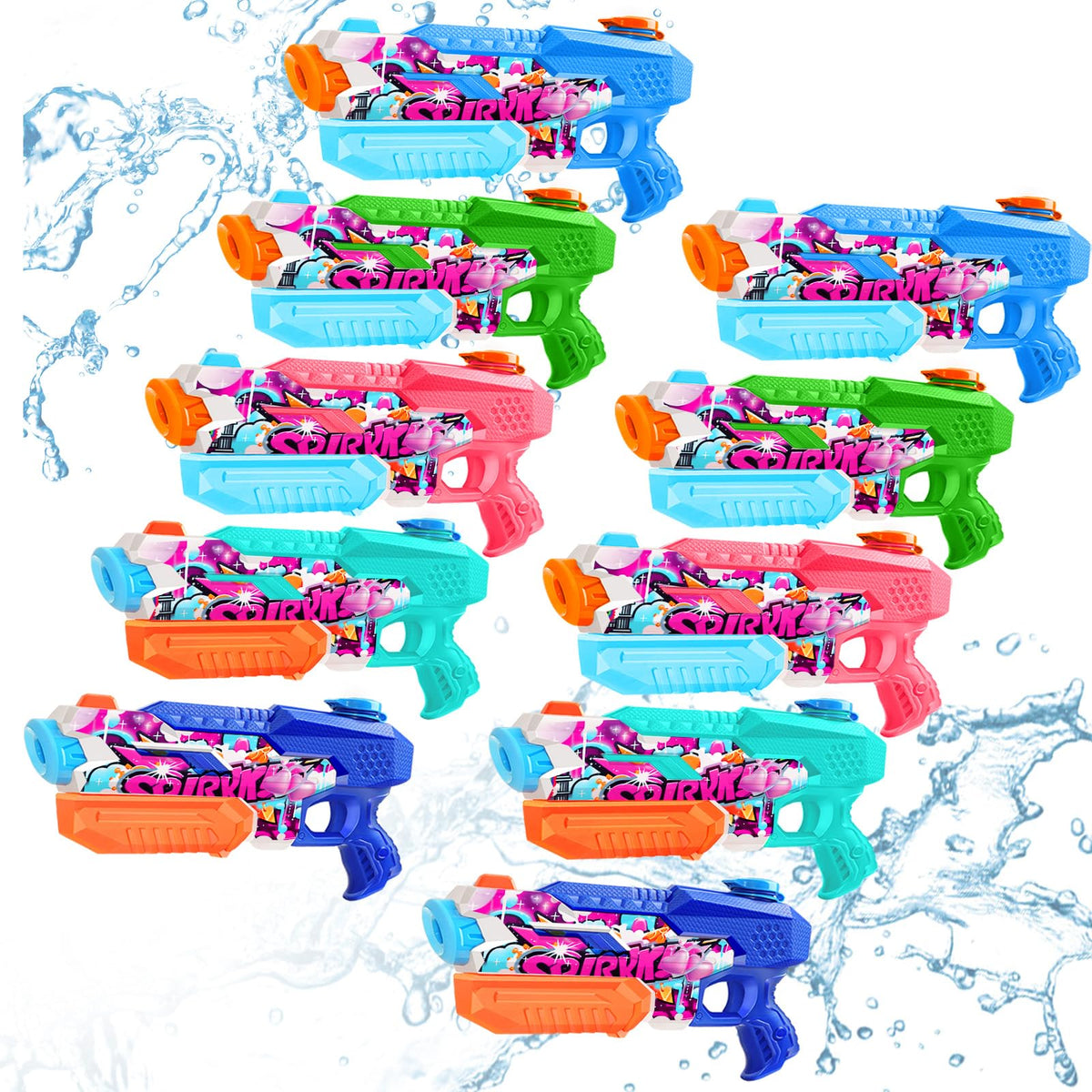 Water Gun for Adults Kids: 600CC 4 Pack Squirt Blasters Super Water Guns for Adults Kids,Water Gun Outdoor Toys High Capacity Summer Soaker for Swimming Pool Beach Fighting, Long Shooting Distance
