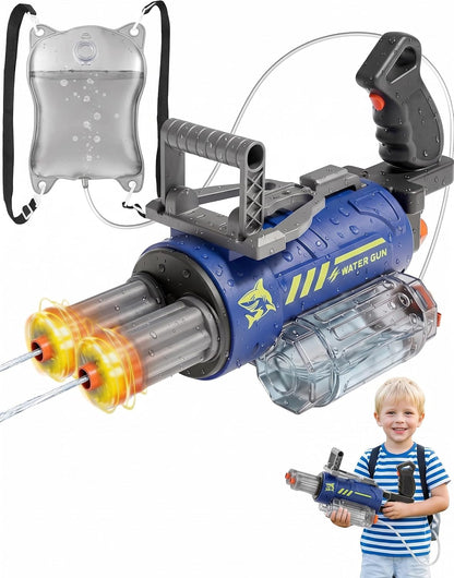 Electric Water Gun for Kids with Voice Control, Blue