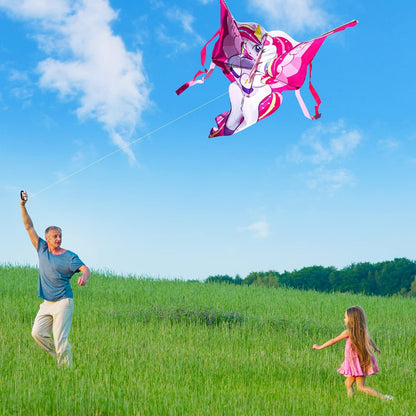 JOYIN 43.3'' Unicorn Kite Easy to Fly for Kids and Adults, Large Beach Kite for Outdoor Games and Activities