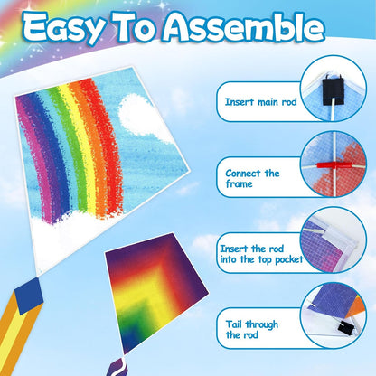 YongnKids Kite for Kids Easy to Fly - Kites for Kids Girls Boys Adults Easy to Fly, Perfect for Easter Birthday Gift Idea Beach Trip Park Family Activities Outdoor Games