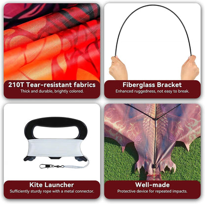 Dragon Kite for Kids and Adults, Easy to Fly for Beach
