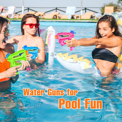 Water Guns for Kids, 4 Pack Mini Squirt Guns Long Range Water Gun Pistol