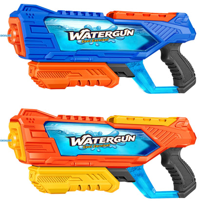 Quanquer 1000cc Water Guns for Kids Adults - 3 Pack Fast-Fill Super Squirt Blaster Soaker with 32 Feet Shooting Range Pump Action Summer Gift Outdoor Toys for Swimming Pool Beach Water Fighting