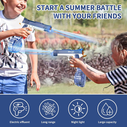 2 Pack Electric Water Gun, Water Guns for Adults, Magazine Large Capacity Automatic Water Gun, Toys for Pool, Beach, Outdoor Activities