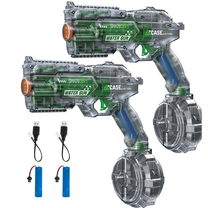 2 Pack Electric Water Gun, Water Guns for Adults, Magazine Large Capacity Automatic Water Gun, Toys for Pool, Beach, Outdoor Activities