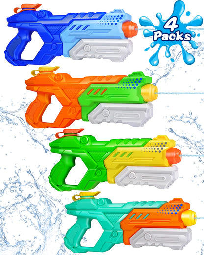 Quanquer 600cc Water Guns for Kids & Adults - 6 Pack Super Squirt Blasters Soaker with Long Range, High Capacity Pump Action, Summer Swimming Beach Outdoor Water Fighting Play Pool Toys for Boys Girls