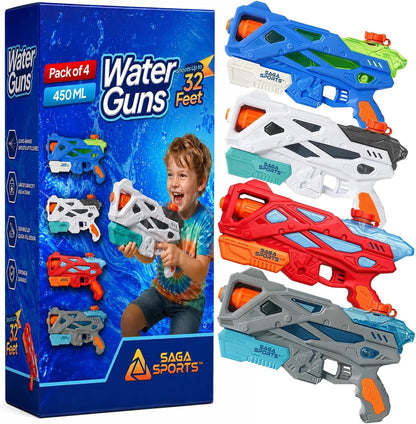 Water Gun Pack of 4, Water Guns for Adults & Kids