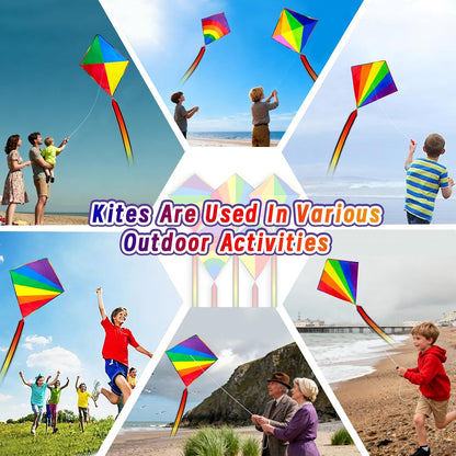 5 Pack Kite for Kids Adults, Butterfly Kites for Kids Ages 4-8 8-12, Rainbow Kites for Toddlers Age 3-5 Beginners Easy to Fly in Low Wind- Large Kite for Family Beach Outdoor Games and Activities
