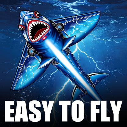 Large Shark Kites for Kids Easy to Fly, Single Line Kite for Boys