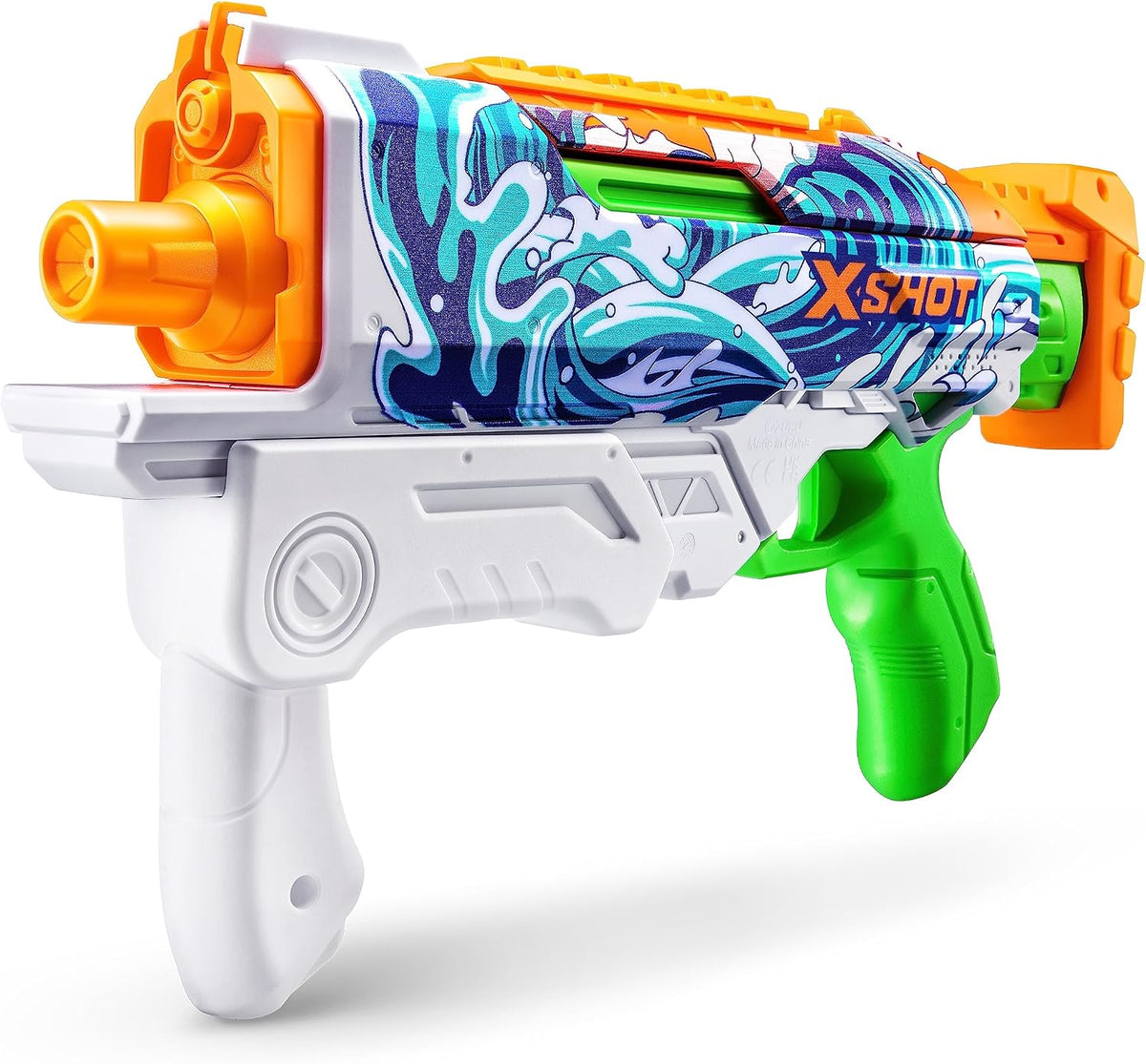 X-Shot Fast-Fill Skins Hyperload (2 Pack) by ZURU, Watergun, Water Blaster Toys, 2 Blasters Total, Fills with Water in just 1 Second! (Flames and Water Splash)