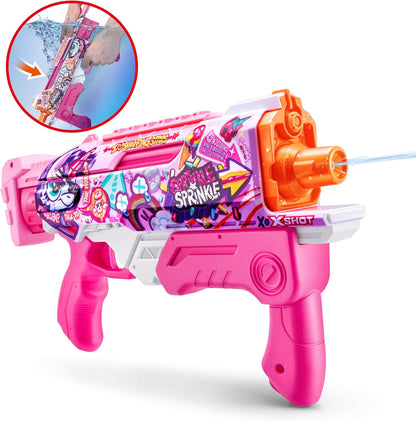 XSHOT Fast-Fill Skins Pink Hyperload (2 Pack) by ZURU, Watergun, Water Blaster Toys, 2 Blasters Total, Fills with Water in just 1 Second!