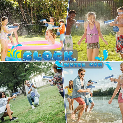Electric Water Gun for Kids & Adults, Automatic Water Pistol with 26-32 FT Long Range, Leak-Proof Rechargeable Squirt Gun, Summer Outdoor Pool Beach Backyard Water Fighting Toy for Boys Girls