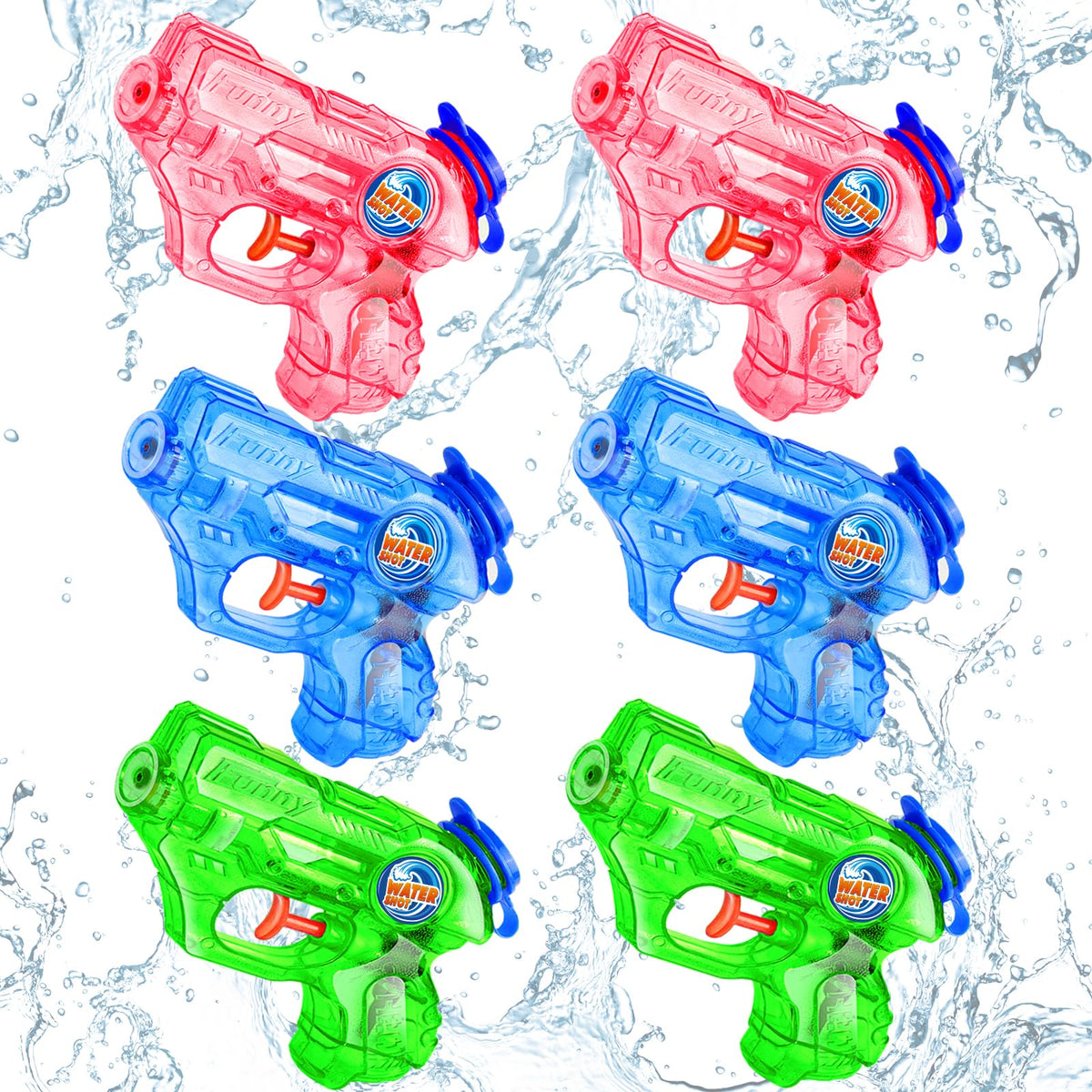 Mini Water Gun for Kids Toddler, 4 Pack Squirt Soaker Blasters Water Guns
