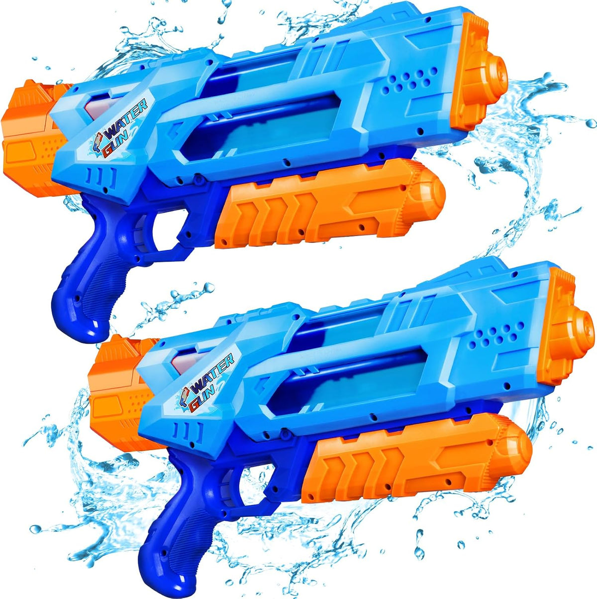Quanquer 1200cc Super Squirt Water Guns for Kids Adults - 2 Pack Super Water Soaker with Excellent Range - Ideas Gift Toys for Summer Outdoor Swimming Pool Beach Sand Water Fighting Play