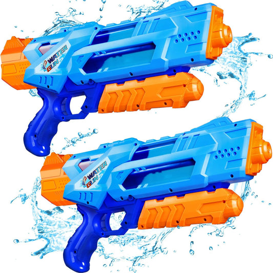 Quanquer 1200cc Super Squirt Water Guns for Kids Adults - 2 Pack Super Water Soaker with Excellent Range - Ideas Gift Toys for Summer Outdoor Swimming Pool Beach Sand Water Fighting Play