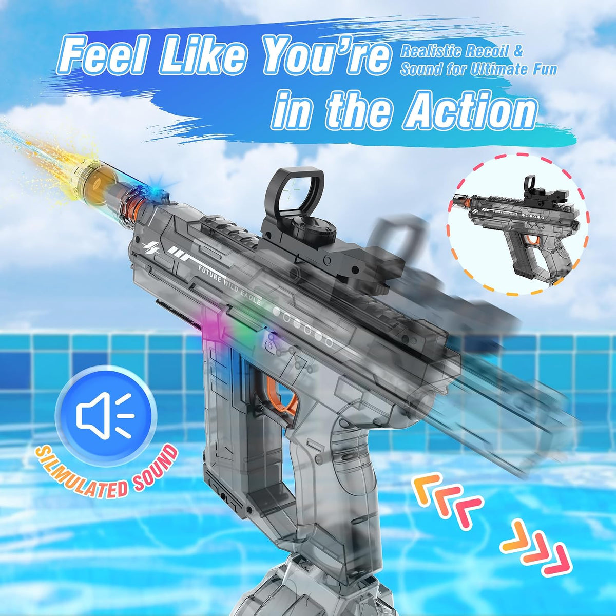 Electric Water Guns for Adults & Kids,Realistic Automatic Water Gun