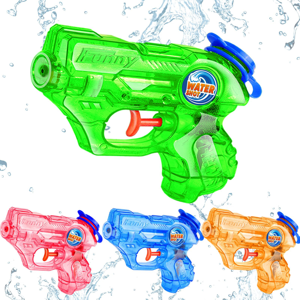 Mini Water Gun for Kids Toddler, 2 Pack Squirt Blasters Water Guns Toys