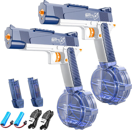 2 Pack Electric Water Gun, Water Guns for Adults, Magazine Large Capacity Automatic Water Gun, Toys for Pool, Beach, Outdoor Activities