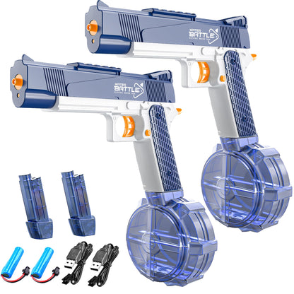 2 Pack Electric Water Gun, Water Guns for Adults, Magazine Large Capacity Automatic Water Gun, Toys for Pool, Beach, Outdoor Activities