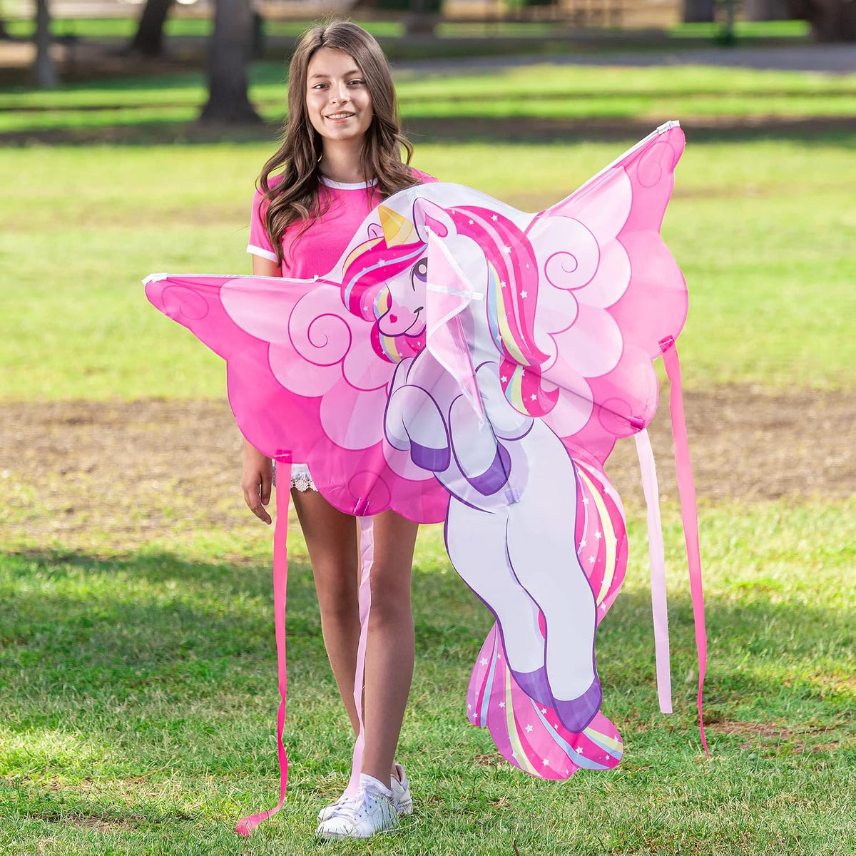 JOYIN 43.3'' Unicorn Kite Easy to Fly for Kids and Adults, Large Beach Kite for Outdoor Games and Activities