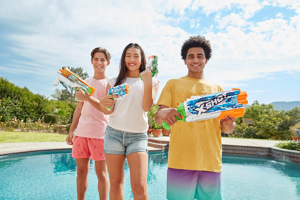 XSHOT Fast-Fill Skins Pink Hyperload (2 Pack) by ZURU, Watergun, Water Blaster Toys, 2 Blasters Total, Fills with Water in just 1 Second!