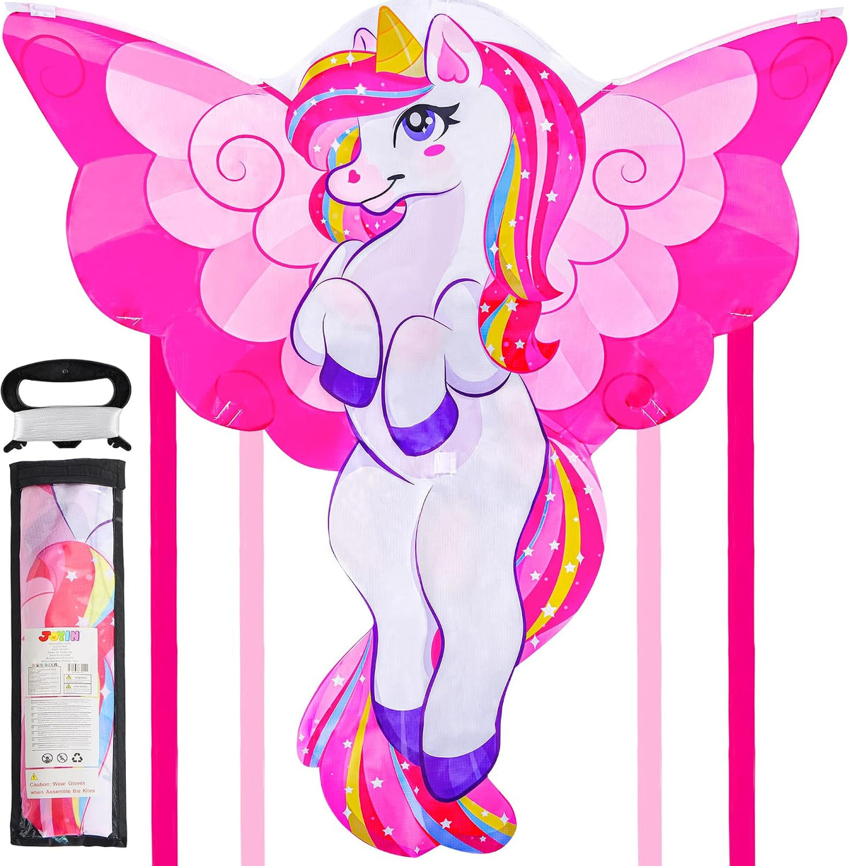 JOYIN 43.3'' Unicorn Kite Easy to Fly for Kids and Adults, Large Beach Kite for Outdoor Games and Activities