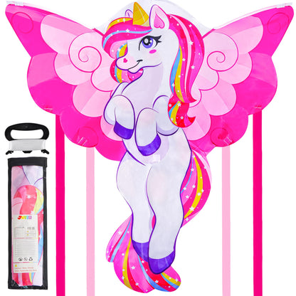 JOYIN 43.3'' Unicorn Kite Easy to Fly for Kids and Adults, Large Beach Kite for Outdoor Games and Activities