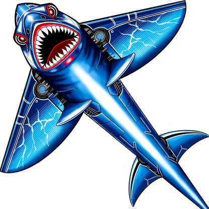 Large Shark Kites for Kids Easy to Fly, Single Line Kite for Boys