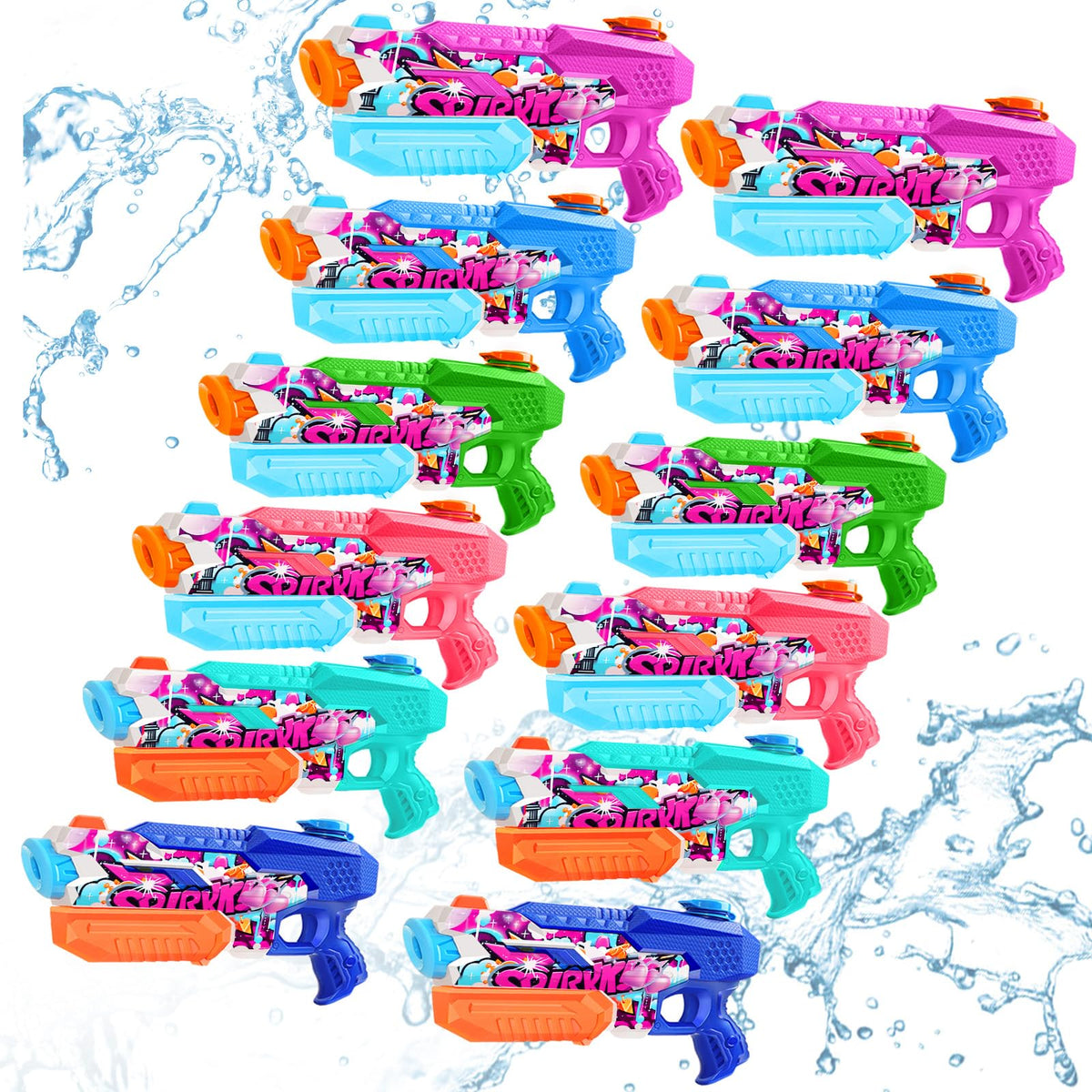 Water Gun for Adults Kids: 600CC 4 Pack Squirt Blasters Super Water Guns for Adults Kids,Water Gun Outdoor Toys High Capacity Summer Soaker for Swimming Pool Beach Fighting, Long Shooting Distance