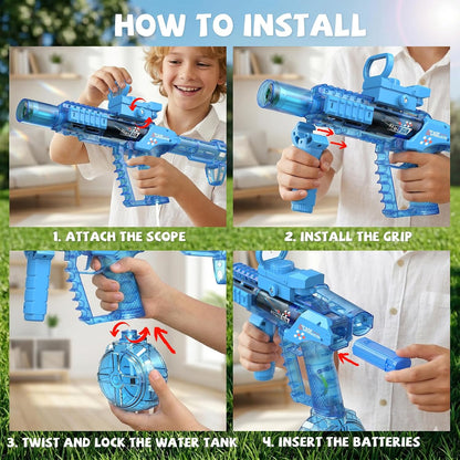 2 Pack Electric Water Guns for Adults, Automatic Water Gun(Black & Blue)