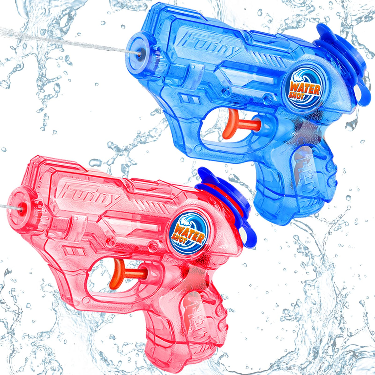 Mini Water Gun for Kids Toddler, 4 Pack Squirt Soaker Blasters Water Guns