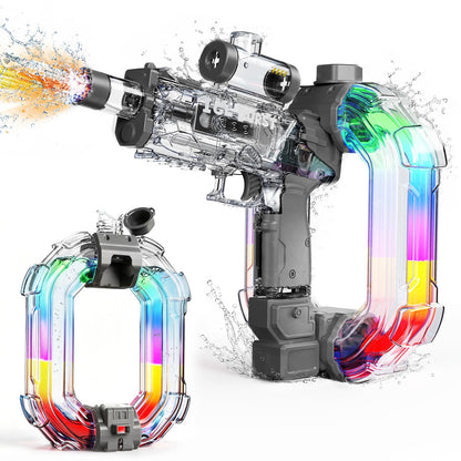 2 Pack Electric Water Guns for Adults, Automatic Water Gun(Black & Blue)