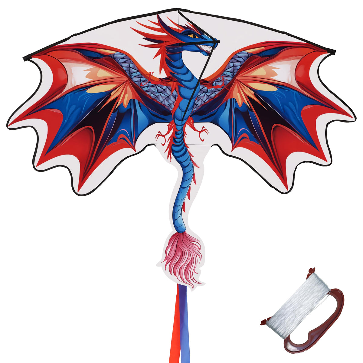 TOY Life 55.9'' Kites Easy to Fly for Kids Adults with 328.1 FT String, Beach Kite Outdoor Game Outside Toys Activity, Beach Toys for Kids, Gift for Boys Ages 4-8