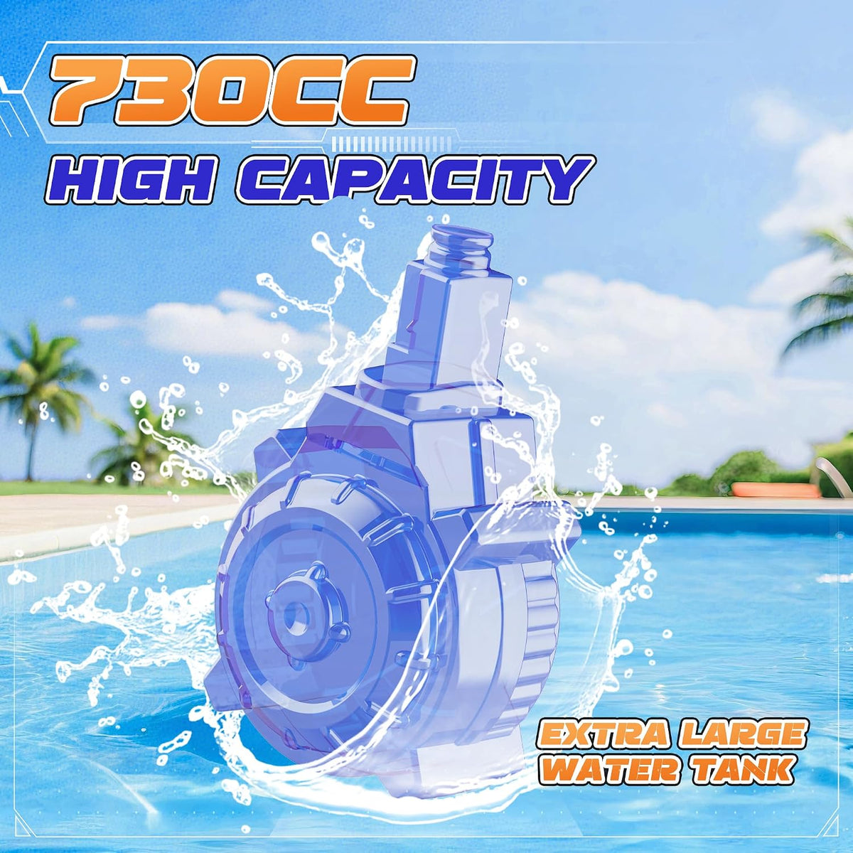 2 Pack Large Electric Water Guns for Adults & Kids, Automatic Squirt Guns