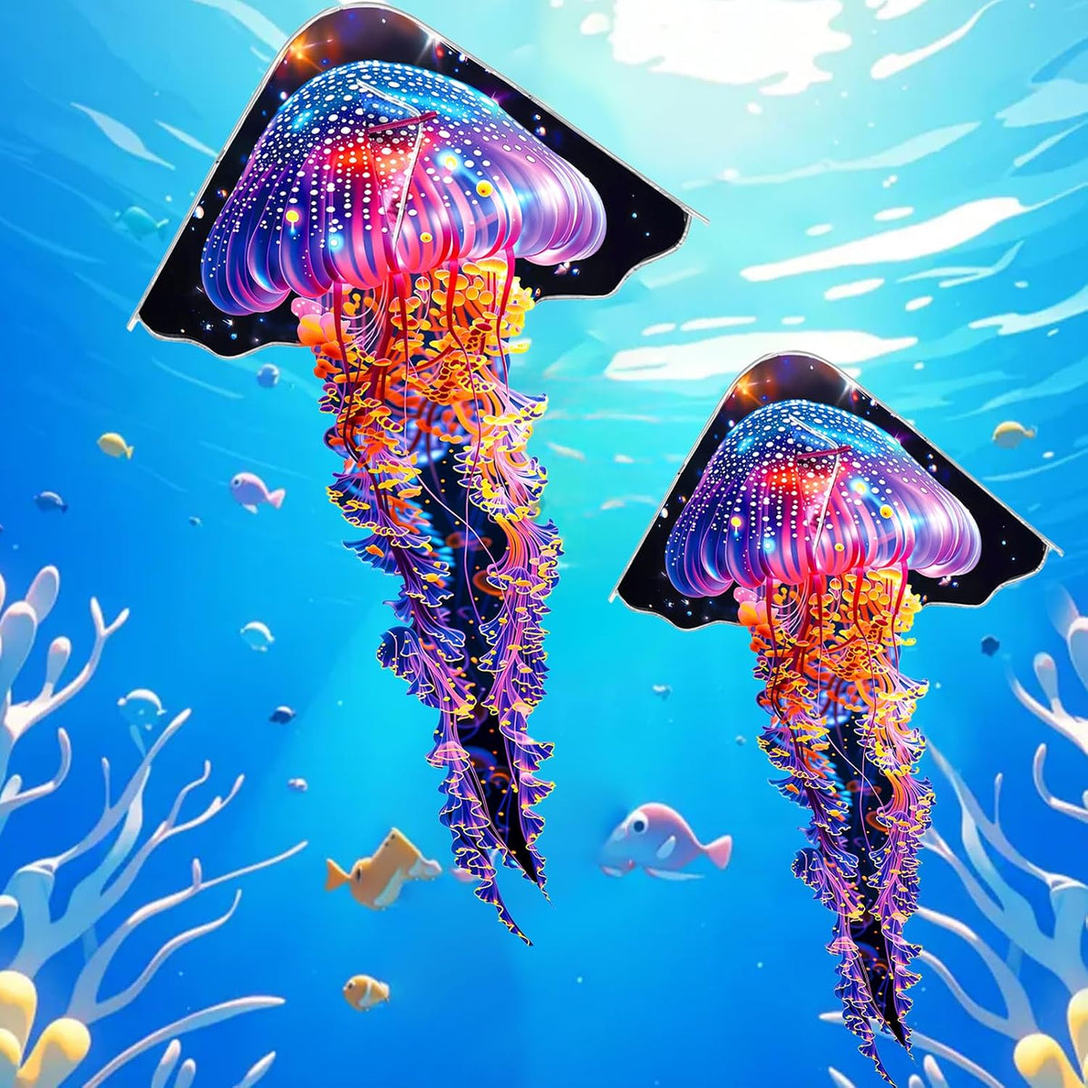 HENGDA KITE Octopus Kite Cuttlefish Kite for Kids Beginners and Adults,Jellyfish Kite,Easy to Fly and Assemble,Suitable for Outdoor Activities