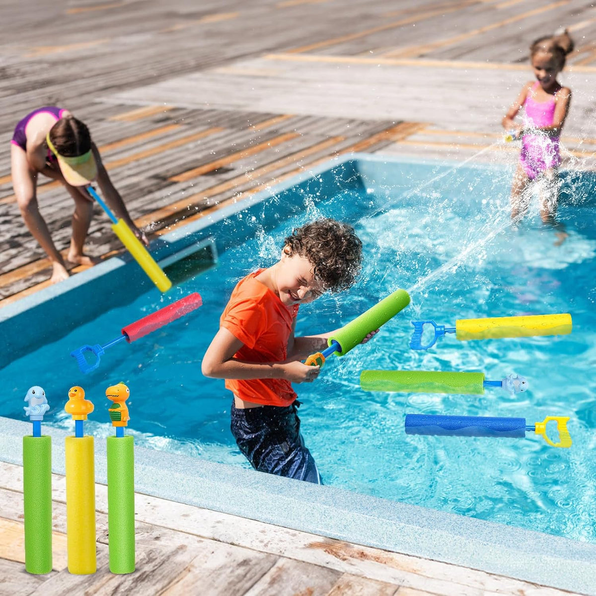 LQYoyz Water Gun, 6 Pack Super Water Soaker Blaster Squirt Guns