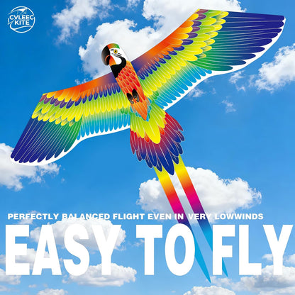 60" Large Bird Kite for Kids & Adults — Realistic Bird Design, Easy to Fly Beginner Kite with Handle & Line, Perfect for Beach Park Backyard Outdoor Fun