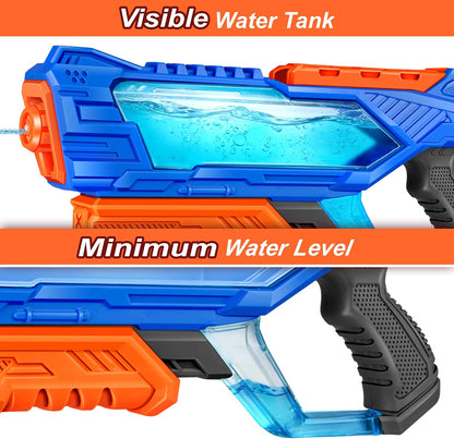 Quanquer 1000cc Water Guns for Kids Adults - 3 Pack Fast-Fill Super Squirt Blaster Soaker with 32 Feet Shooting Range Pump Action Summer Gift Outdoor Toys for Swimming Pool Beach Water Fighting
