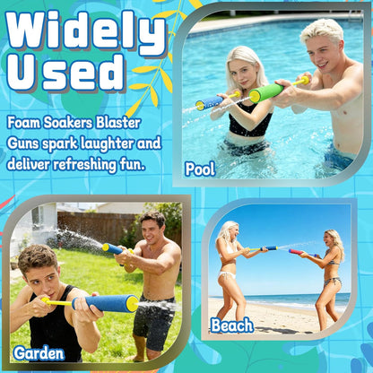 18 Pack Water Guns for Adults,Foam Soakers Blaster Guns,Colorful Squirt Gun Set for Beach Water Game,Pool Summer Party