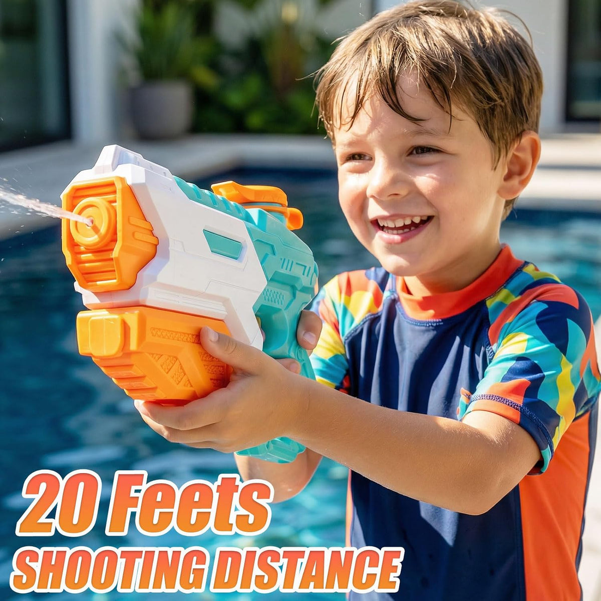 5 Pack Water Gun for Kids Adults - Long Range Super Water Blaster Soaker Squirt Gun, Summer Outdoor Toy for Boys Girls Swimming Pool, Beach, Yard, Water Fighting Play Party